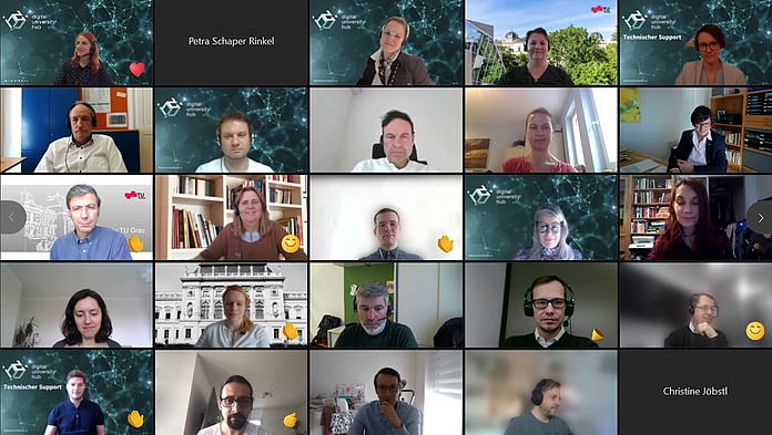 Screenshot eines Online Meetings